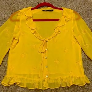 Chiffon Yellow Top